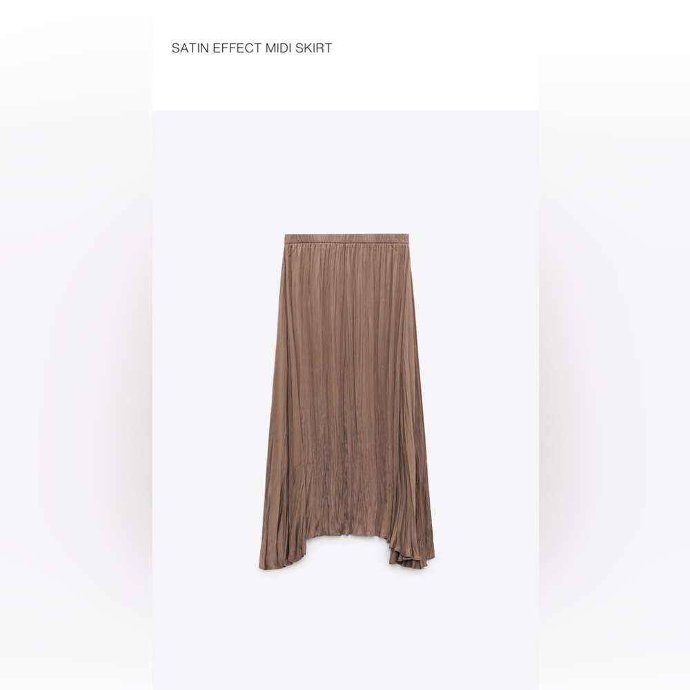 Elegant Satin Effect Midi Skirt